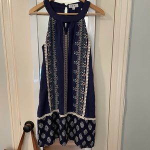 THML blue halter dress size small